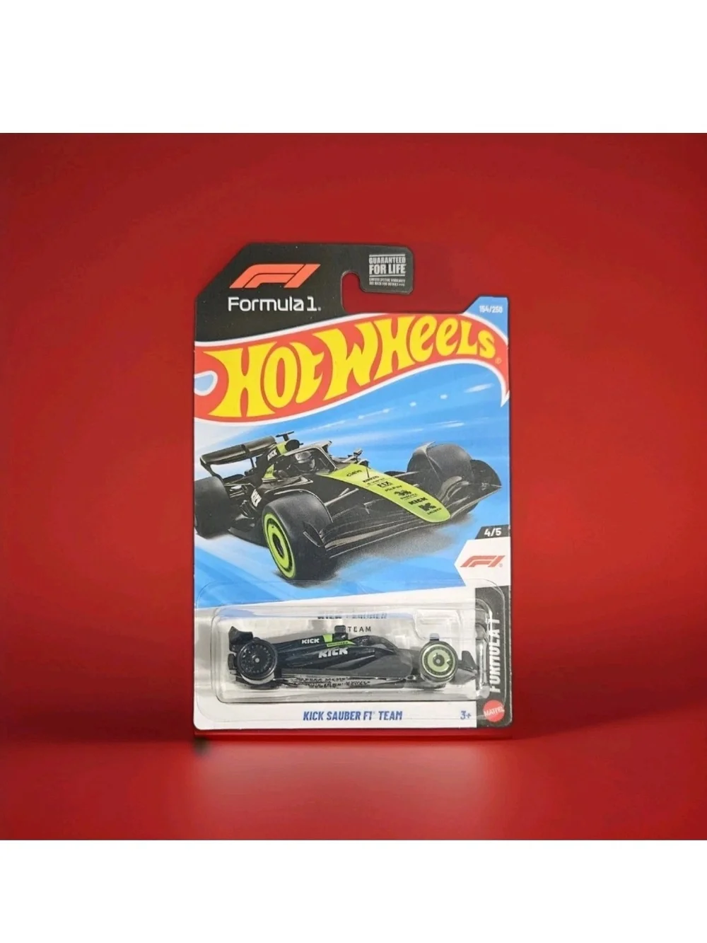 2026 Hot Wheels Kick Sauber F1 Team 154/250 Formula 1 4/5 New Black/Green